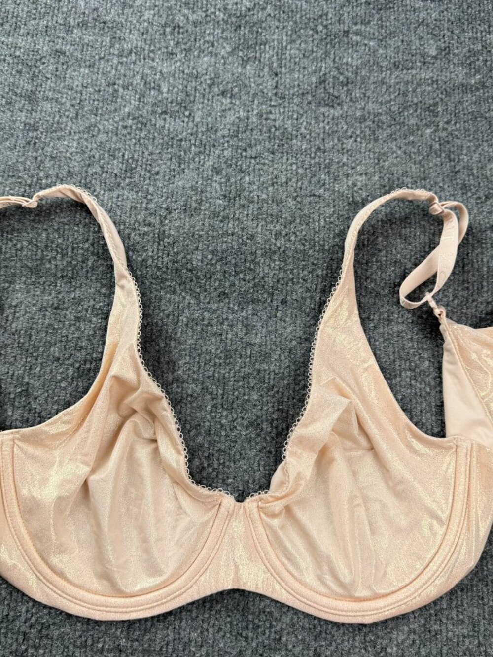 Victoria's Secret Body by Victoria Unlined Demi Bra Shimmer Beige Nude 36C